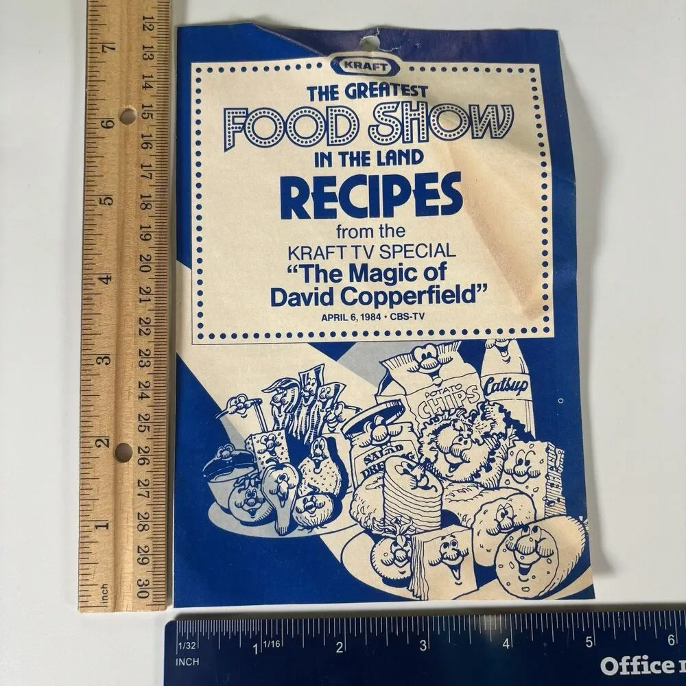 1984 Kraft Magic of David Copperfield TV Special Recipes Booklet Vintage